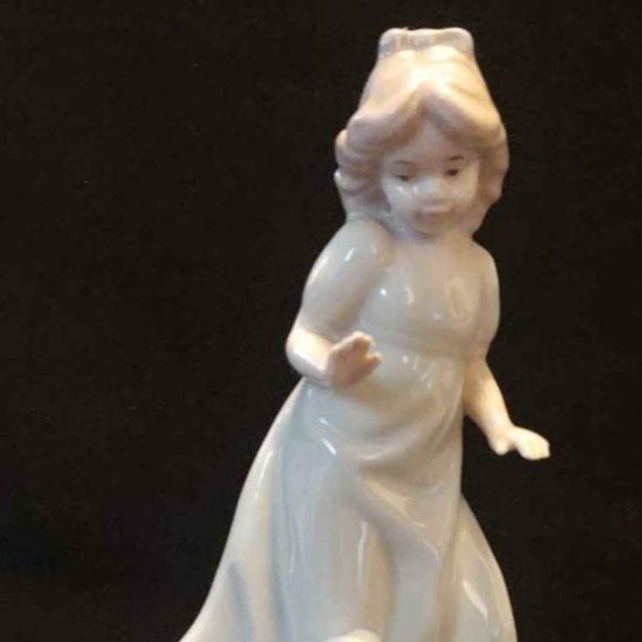 Other - Vintage Figurine Girl with puppy dog porcelain